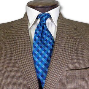 Hart Shaffner Marx Black Taupe Brown Wool Sport Coat 42 42R